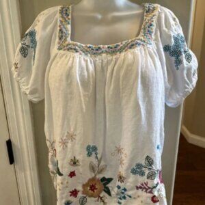 Johnny Was Los Angeles Linen Boho Small‎ Top